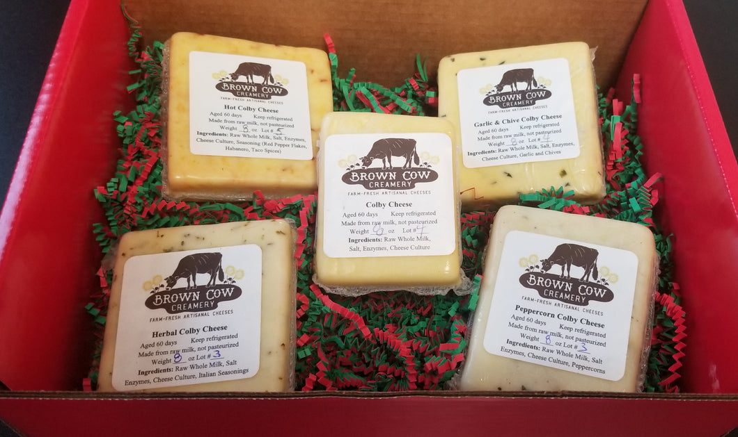 Holiday Colby and Cheddar Cheese Box